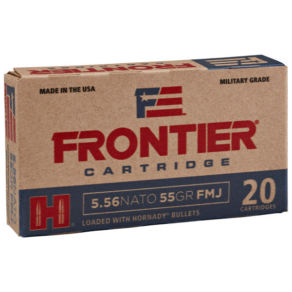 Frontier Cartridge 5.56x45mm NATO Ammunition 55 Grain Full Metal Jacket Box of 20