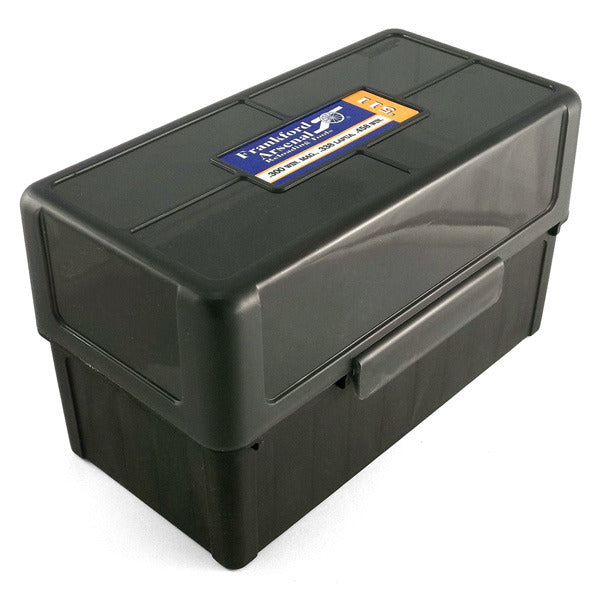 Frankford Arsenal Plastic Hinge-Top Ammo Box #511 50 Rounds