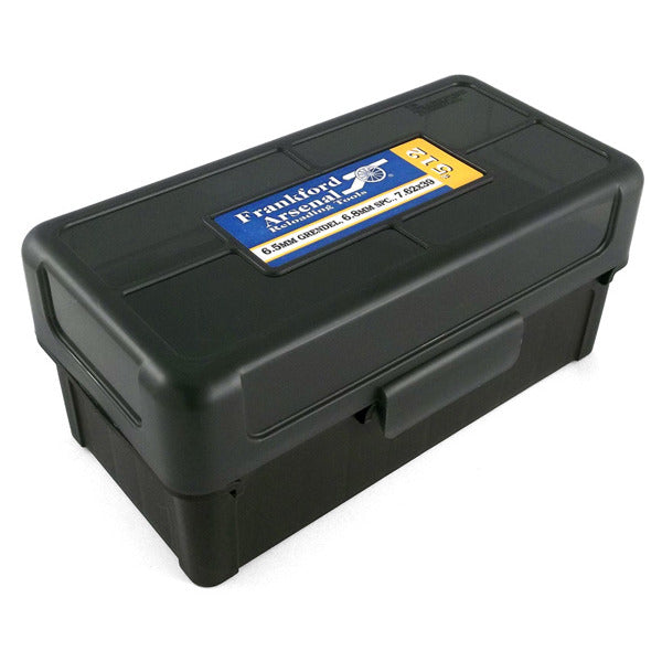 Frankford Arsenal Plastic Hinge-Top Ammo Box #512 50 Rounds