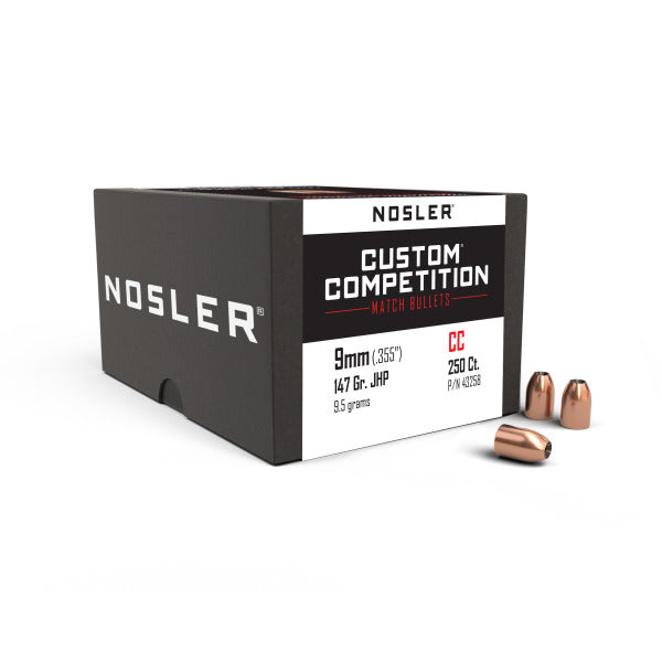 Nosler ASP 9mm (.355 Diameter) Bullets 147 grain Jacketed Hollow Point Box of 250