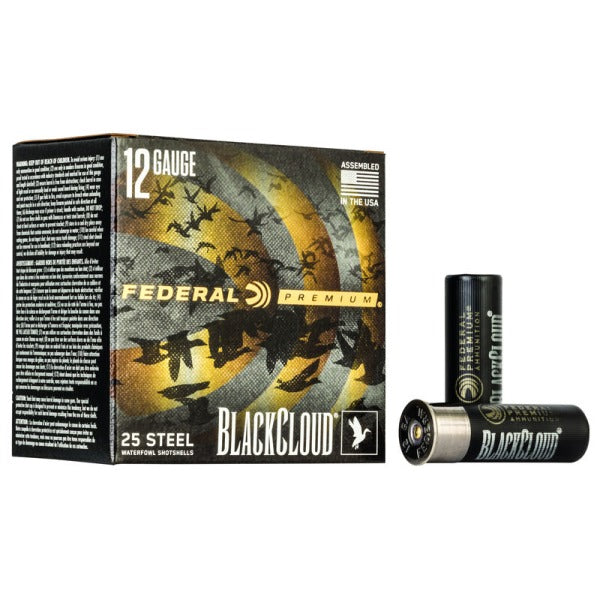 Federal Premium Black Cloud 12 Gauge Ammunition 3" #1 1-1/4 oz 1450 fps Steel Box of 25