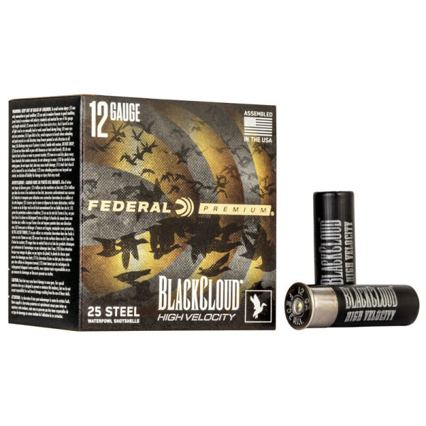 Federal Premium Black Cloud High Velocity 12 Gauge Ammunition 3" #3 1-1/8 oz 1635 fps Steel Box of 25