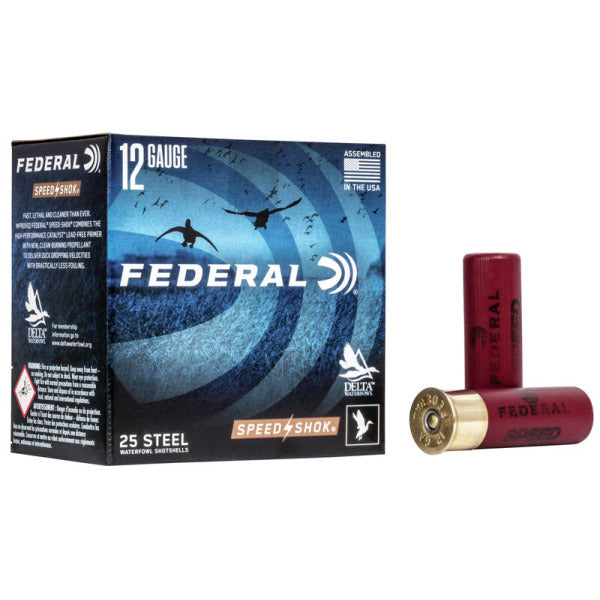 Federal Premium Speed-Shok 12 Gauge Ammunition 3" #1 1-1/4 oz 1450 fps Steel Steel Shot Box of 25