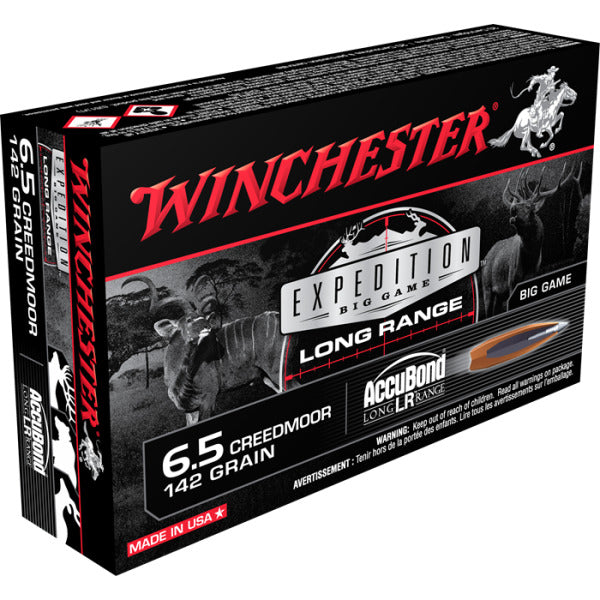 Winchester Expedition Big Game LR 6.5 Creedmoor Ammunition 142 Grain Polymer Tip Box of 20