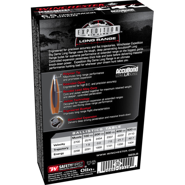 Winchester Expedition Big Game LR 6.5 Creedmoor Ammunition 142 Grain Polymer Tip Box of 20
