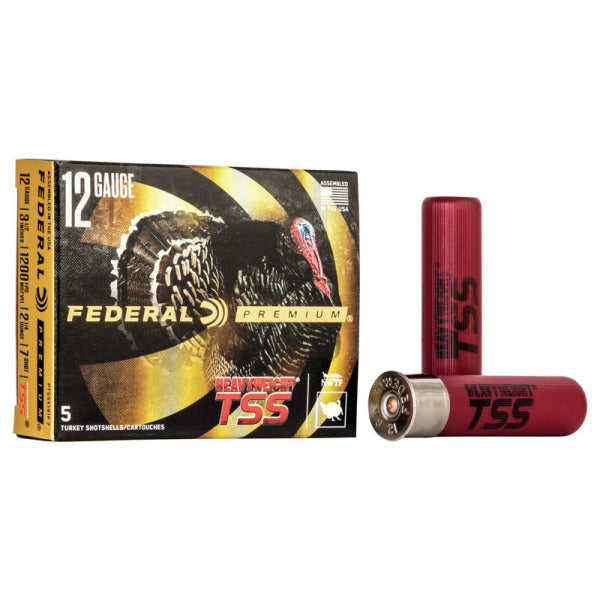 Federal Premium Heavyweight TSS 12 Gauge Ammunition 3-1/2" #7 2-1/4 oz 1200 fps Tungsten Box of 5