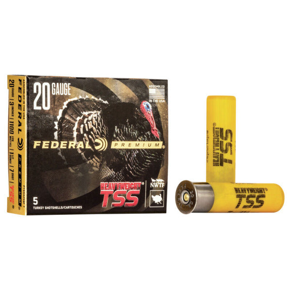 Federal Premium Heavyweight TSS 20 Gauge Ammunition 3" #7 1-1/2 oz 1100 fps Tungsten Box of 5