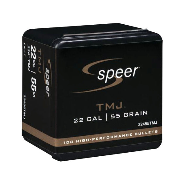 Speer 22 Caliber (.224 Diameter) Bullets 55 grain Total Metal Jacket Box of 20