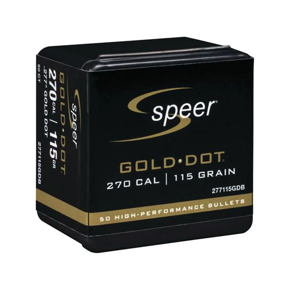 Speer Gold Dot 277 Caliber, 6.8mm (.277 Diameter) Bullets 115 grain Hollow Point Box of 20
