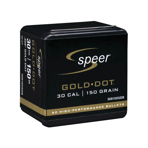 Speer Gold Dot 30 Caliber (.308 Diameter) Bullets 150 grain Hollow Point Box of 20