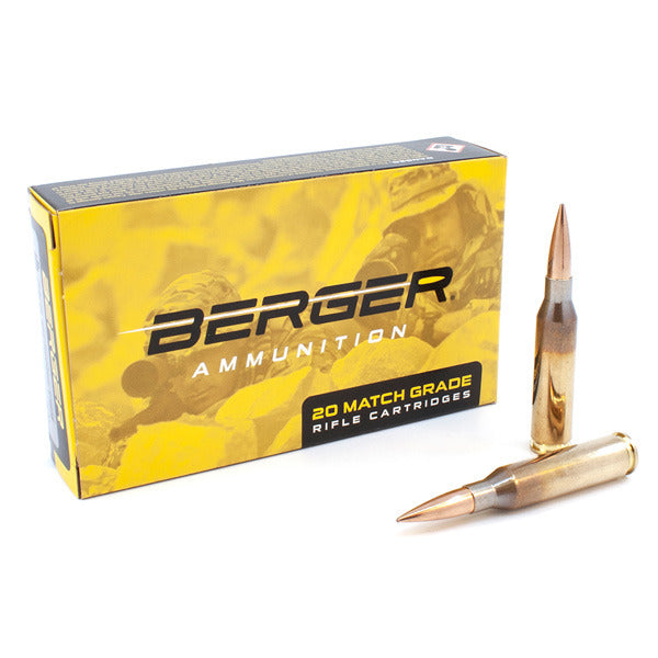 Berger 260 Remington Ammunition 130 Grain Open Tip Match Box of 20