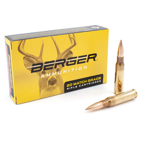 Berger Match Grade 308 Winchester Ammunition 168 Grain Classic Hunter Jacketed Hollow Point Box of 20