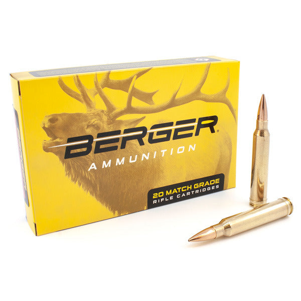 Berger Match Grade 300 Winchester Magnum Ammunition 185 Grain Classic Hunter Jacketed Hollow Point Box of 20
