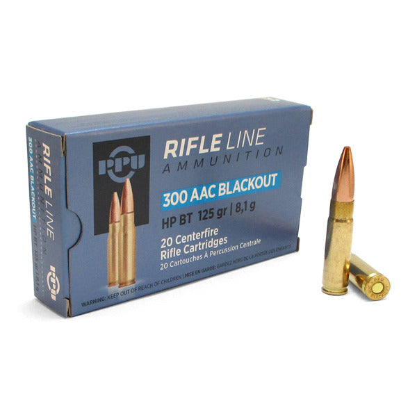 Prvi Partizan 300 AAC Blackout (7.62x35mm) Ammunition 125 Grain Boat Tail Hollow Point Box of 20