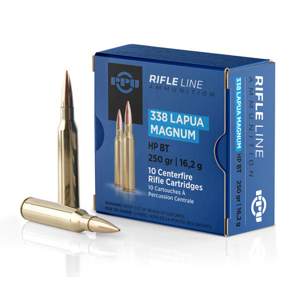 Prvi Partizan 338 Lapua Magnum Ammunition 250 Grain Boat Tail Hollow Point Box of 10
