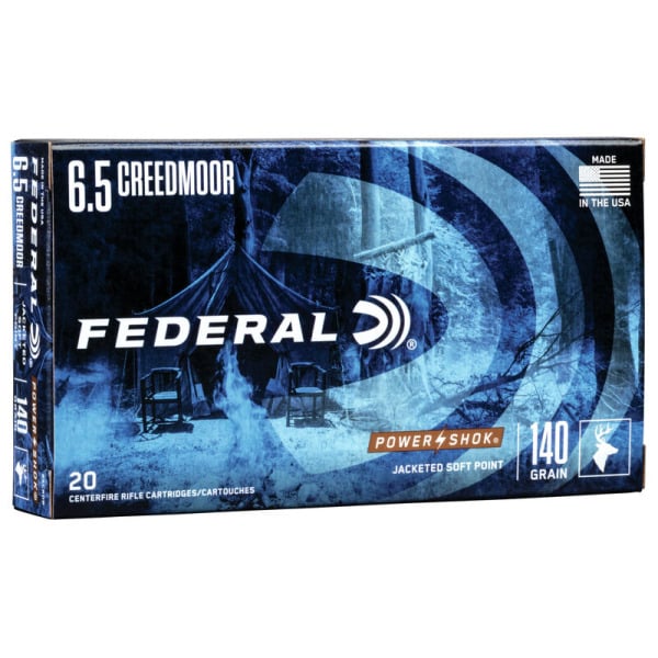 Federal Premium Power-Shok 6.5 Creedmoor Ammunition 140 Grain Spire Point Box of 20