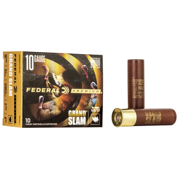 Federal Premium Grand Slam 10 Gauge Ammunition 3-1/2" #5 2 oz 1200 fps Plated Box of 10