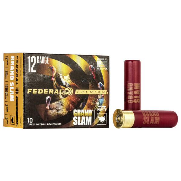 Federal Premium Grand Slam 12 Gauge Ammunition 3-1/2" #5 2 oz 1200 fps Plated Box of 10