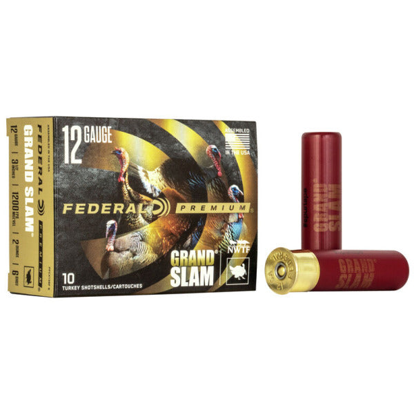 Federal Premium Grand Slam 12 Gauge Ammunition 3-1/2" #6 2 oz 1200 fps Plated Box of 10