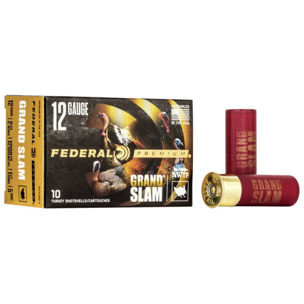 Federal Premium Grand Slam 12 Gauge Ammunition 2-3/4" #5 1-1/2 oz 1200 fps Plated Box of 10