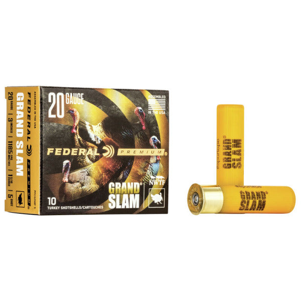 Federal Premium Grand Slam 20 Gauge Ammunition 3" #5 1-5/16 oz 1185 fps Box of 10