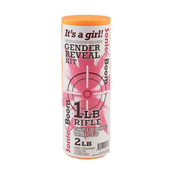 Sonic Boom Exploding Rifle Target Gender Reveal Kit Girl