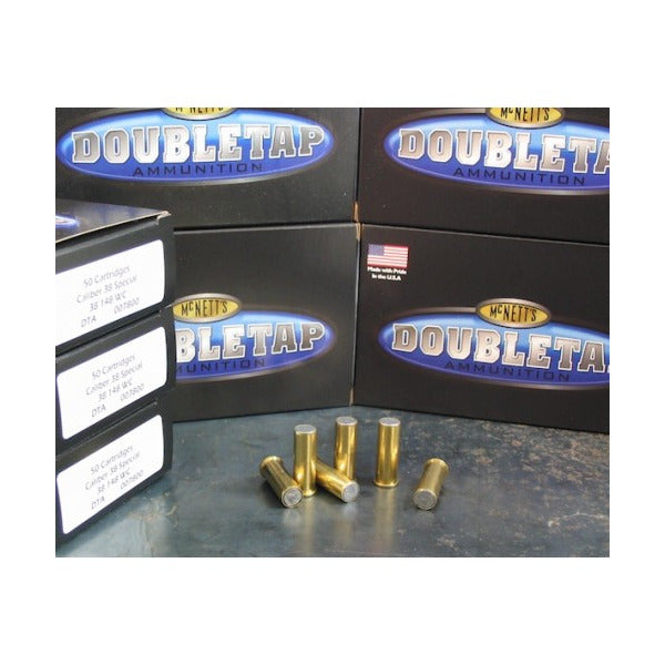 DoubleTap Match 38 Special Ammunition 148 Grain Wad Cutter Box of 50