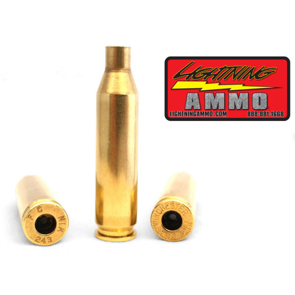 Lightning Reconditioned 243 Winchester Brass Bag of 50
