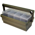 MTM SHOTSHELL BOX CADDY w/4 SS25's ARMYgrn/CLRbox