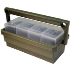 MTM SHOTSHELL BOX CADDY w/4 SS25's ARMYgrn/CLRbox