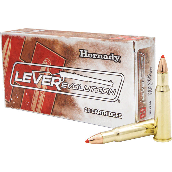 Hornady LEVERevolution 348 Winchester Ammunition 200 Grain FTX Polymer Tip Box of 20