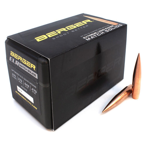 Berger Match Solid 375 Caliber (.375 Diameter) Bullets 379 grain Solid Box of 50