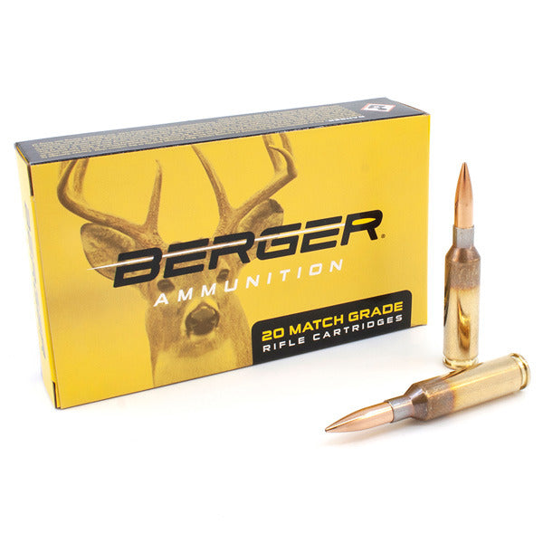 Berger Match Grade 6mm Creedmoor Ammunition 95 Grain Classic Hunter Jacketed Hollow Point Box of 20