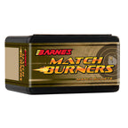Barnes Match Burner 264 Caliber, 6.5mm (.264 Diameter) Bullets 120 grain Jacketed Hollow Point Box of 100