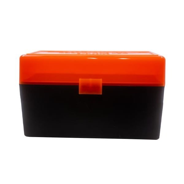 BERRY 243/308 HINGED-TOP BOX 50-RD ORANGE/BLK 50/c