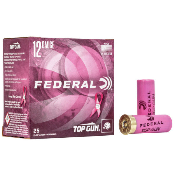 Federal Premium Top Gun Lite Pink 12 Gauge Ammunition 2-3/4" #8 1-1/8 oz 1145 fps Case of 250