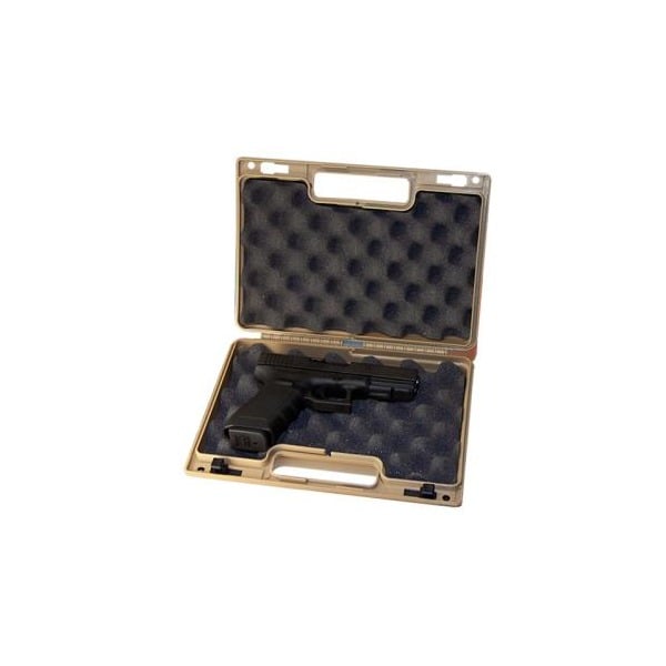 BERRY SINGLE PISTOL CASE 11.38"x7.25"x2.75" TAN