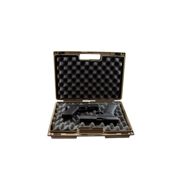 BERRY DOUBLE PISTOL CASE 15"x10"x4" TAN