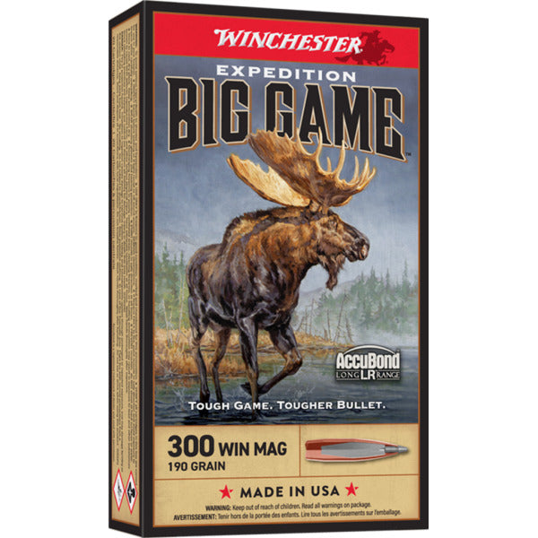Winchester Expedition Big Game LR 300 Winchester Magnum Ammunition 190 Grain Polymer Tip Box of 20