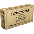 Winchester Service Grade 40 S&W Ammunition 165 Grain Full Metal Jacket Box of 50