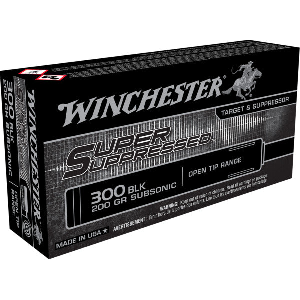 Winchester Suppressed 300 AAC Blackout (7.62x35mm) Ammunition 200 Grain Full Metal Jacket Box of 20