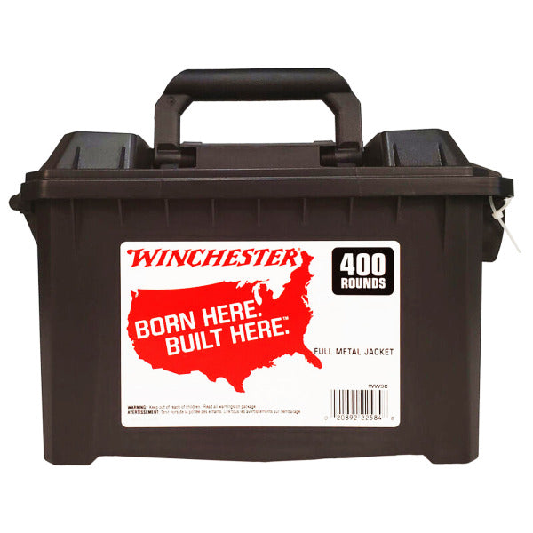 Winchester White Box 40 S&W Ammunition 165 Grain Full Metal Jacket Can of 400
