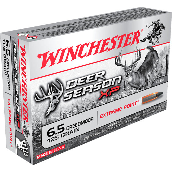 Winchester Deer Season 6.5 Creedmoor Ammunition 125 Grain Extreme Point Polymer Tip Box of 20