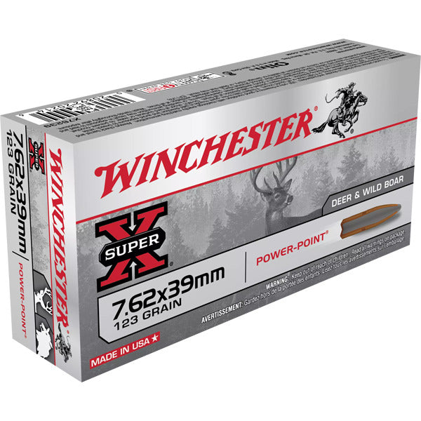 Winchester Deer Season 7.62x39mm Ammunition 123 Grain Extreme Point Polymer Tip Box of 20