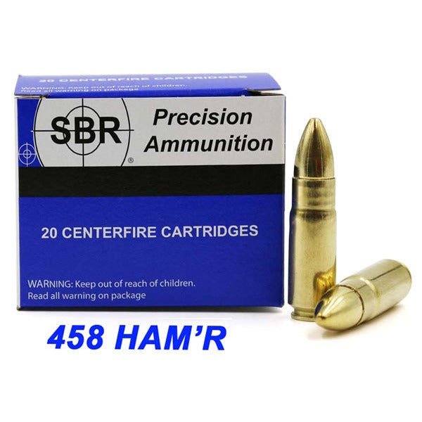 SBR AMMO 458 HAMR 300gr SOLID BRASS 20/bx 10/cs