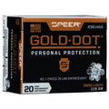 Speer Gold Dot 9mm Luger Ammunition 115 Grain Hollow Point Box of 20