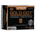 Speer Gold Dot 9mm Luger +P Ammunition 124 Grain Hollow Point Box of 20