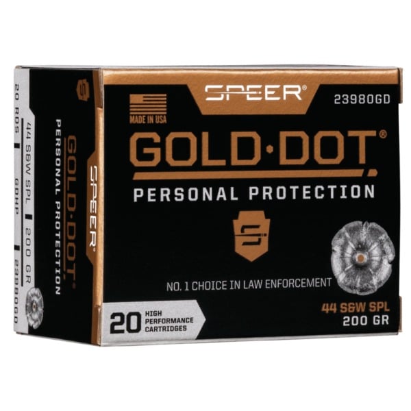Speer Gold Dot 44 Special Ammunition 200 Grain Hollow Point Box of 20
