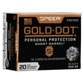 Speer Gold Dot Short Barrel 45 ACP Ammunition 230 Grain Hollow Point Box of 20
