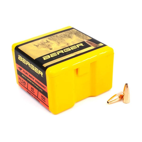 Berger Varmint 22 Caliber (.224 Diameter) Bullets 40 grain Jacketed Hollow Point Box of 100